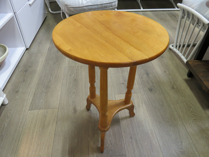 Round Maple Occasional Table