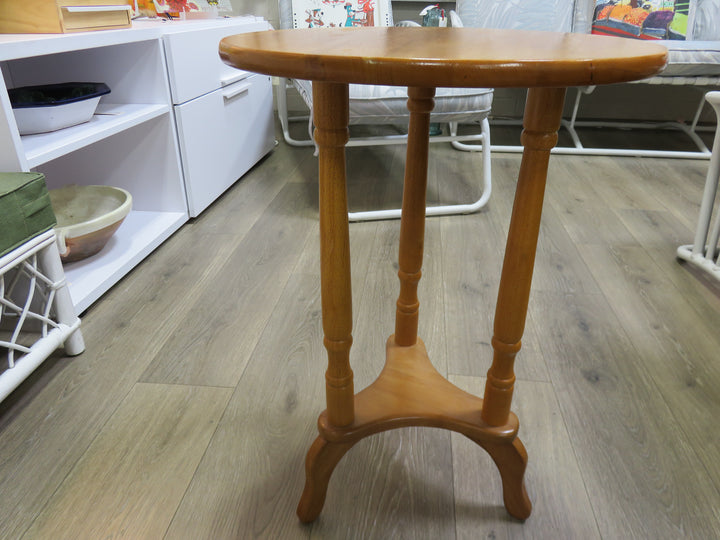 Round Maple Occasional Table