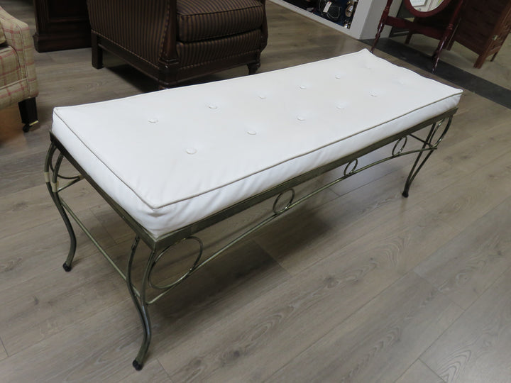Hollywood Regency Style Bench