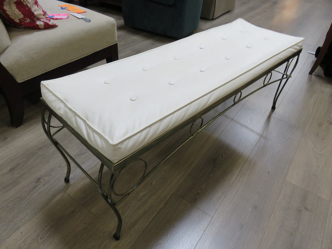 Hollywood Regency Style Bench
