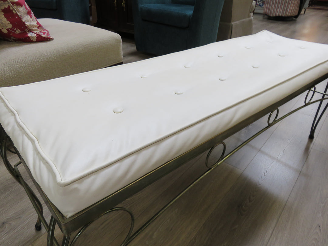 Hollywood Regency Style Bench