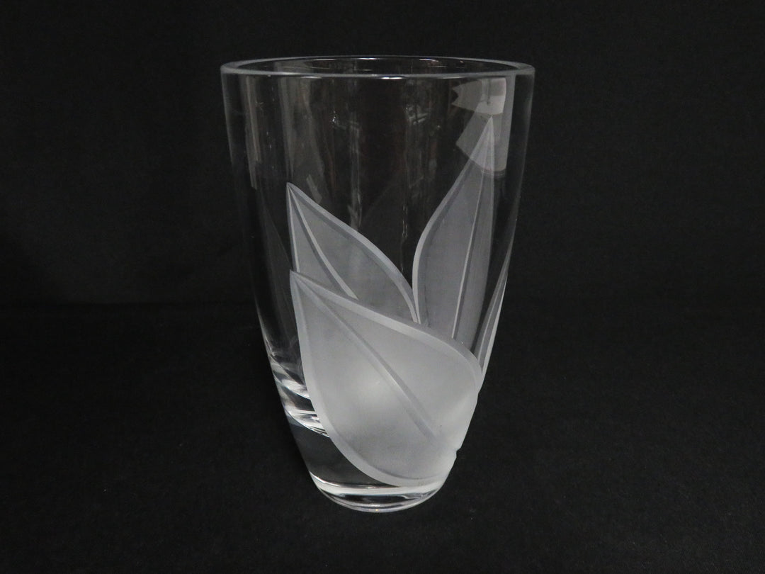 Etched Crystal Vase