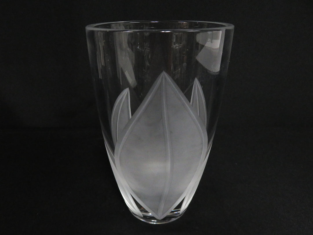 Etched Crystal Vase