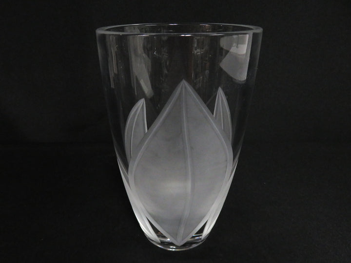 Etched Crystal Vase