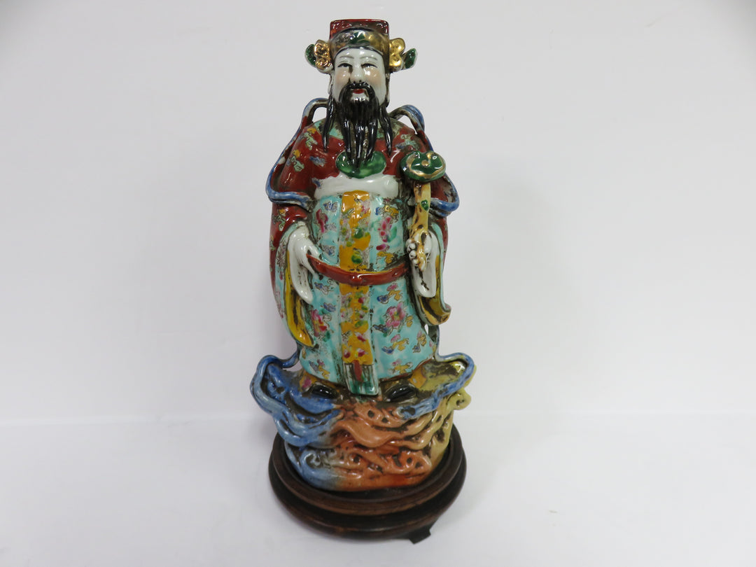 Asian Scholar Deity on Stand