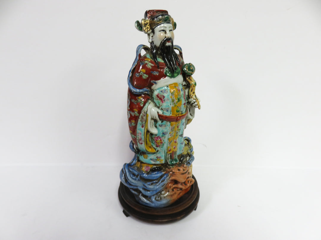 Asian Scholar Deity on Stand
