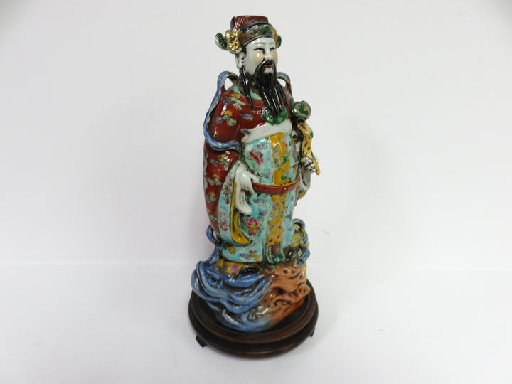 Asian Scholar Deity on Stand