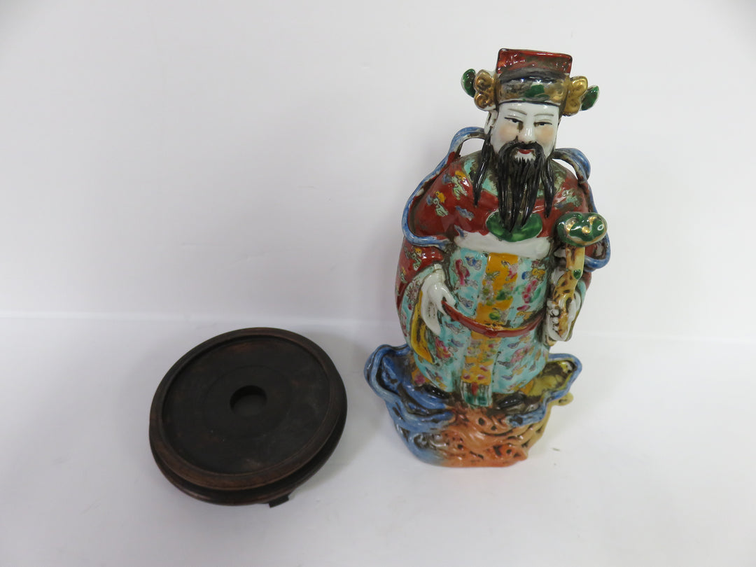 Asian Scholar Deity on Stand