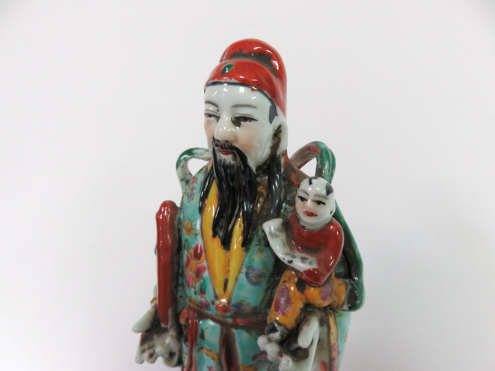 Asian Happiness Figurine on Stand