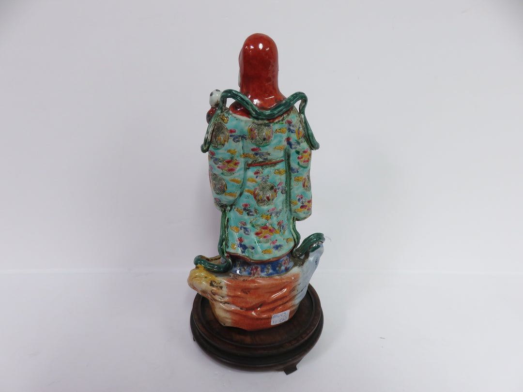 Asian Happiness Figurine on Stand