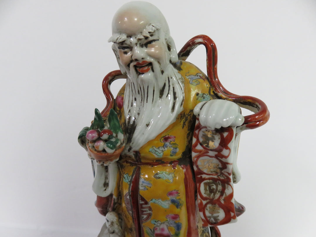 Asian Longevity Figurine on Stand
