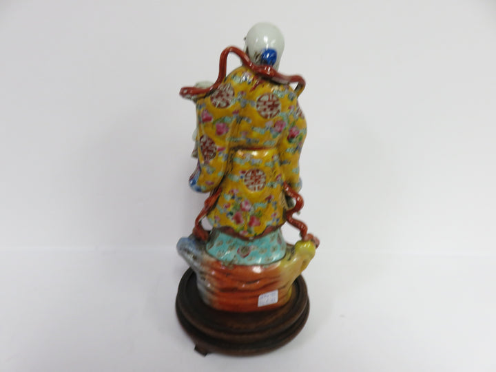 Asian Longevity Figurine on Stand