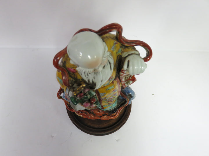 Asian Longevity Figurine on Stand