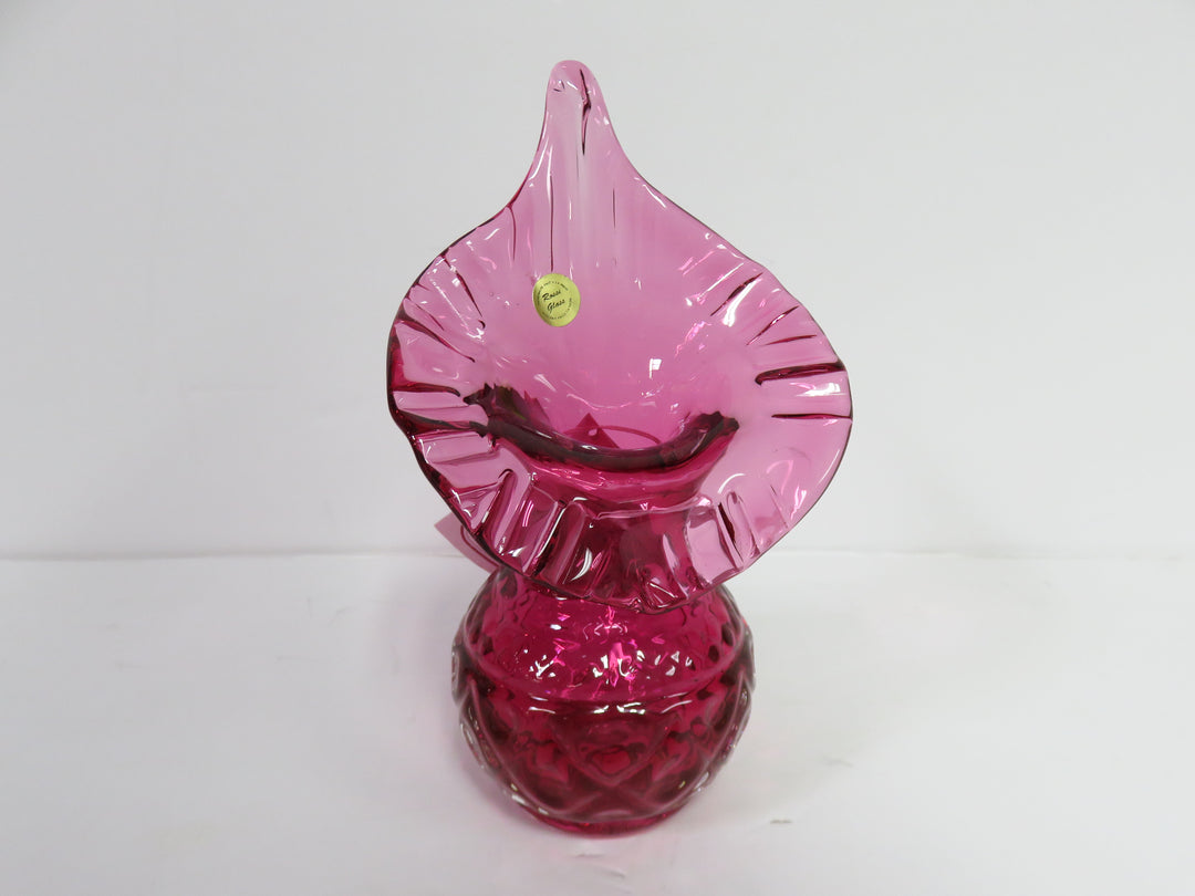 Rossi Cranberry Glass Vase