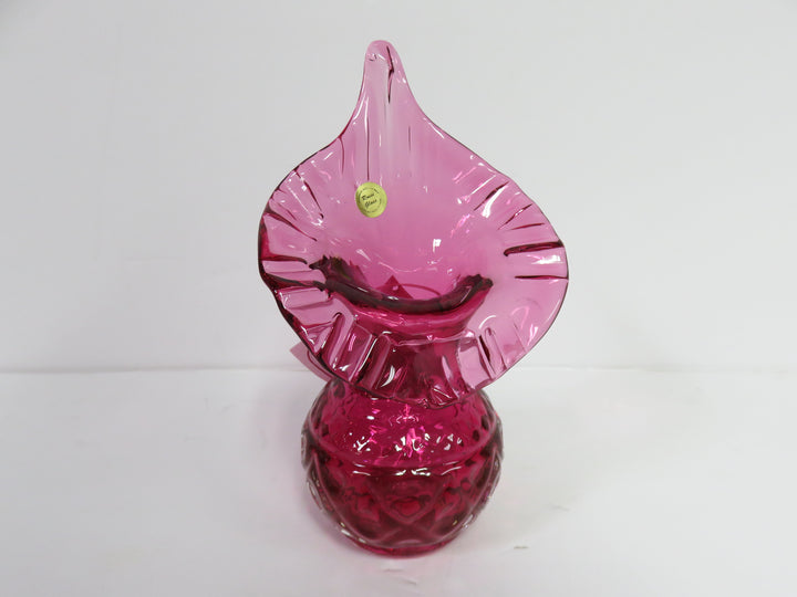 Rossi Cranberry Glass Vase