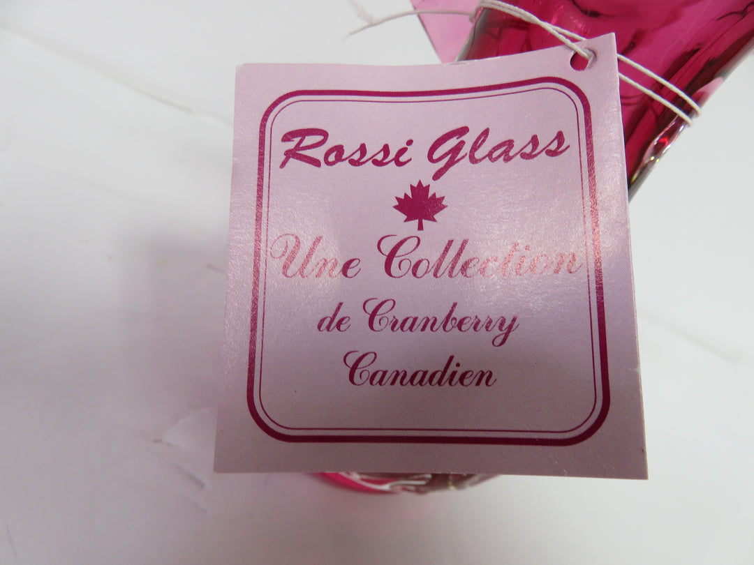 Rossi Cranberry Glass Vase