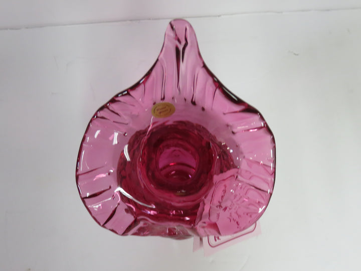 Rossi Cranberry Glass Vase