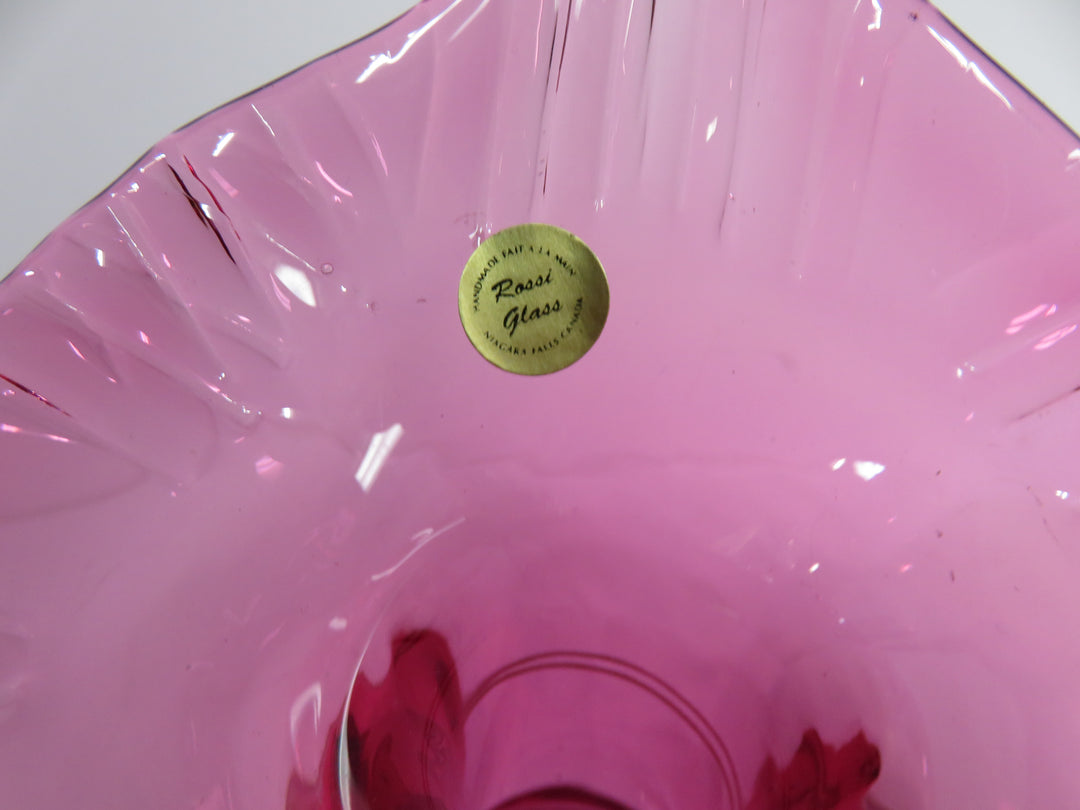 Rossi Cranberry Glass Vase
