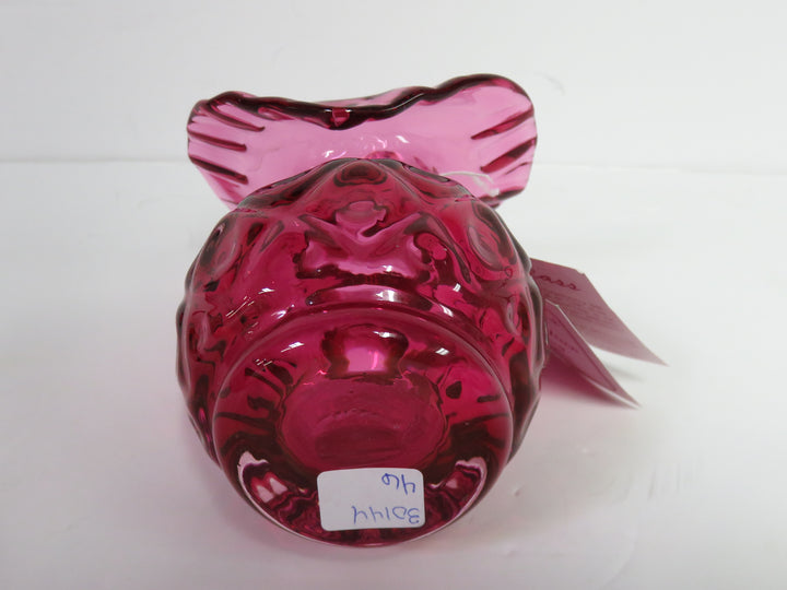 Rossi Cranberry Glass Vase