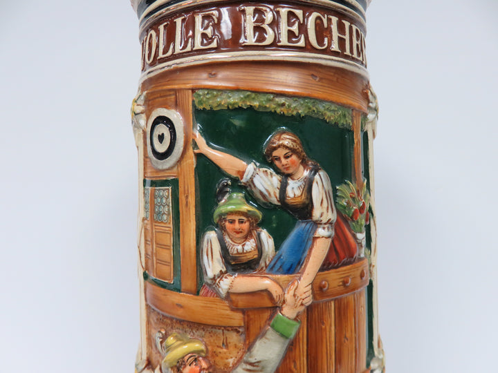 Hand Painted Tall Beer Stein