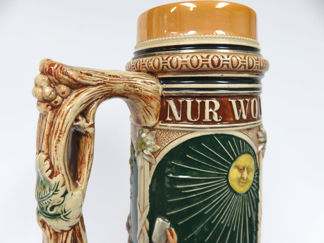 Hand Painted Tall Beer Stein