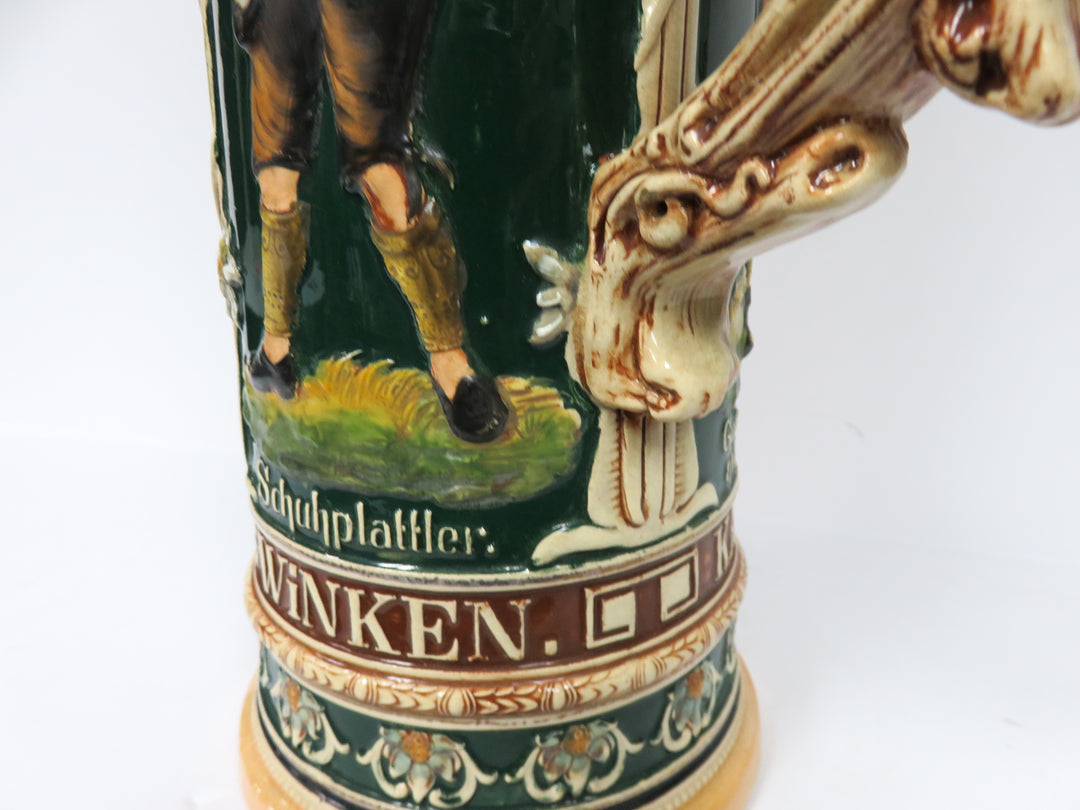 Hand Painted Tall Beer Stein