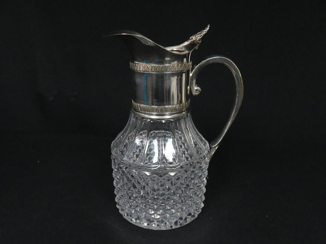 Italian Glass & Silverplated Pitcher