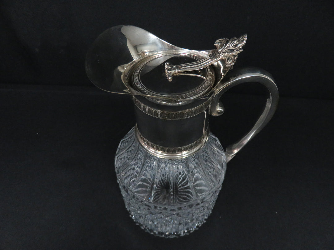 Italian Glass & Silverplated Pitcher