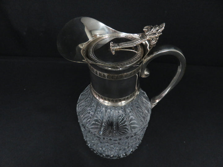 Italian Glass & Silverplated Pitcher