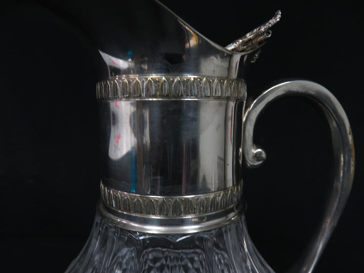 Italian Glass & Silverplated Pitcher