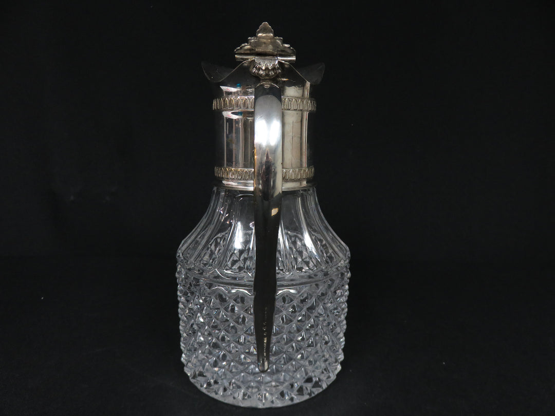 Italian Glass & Silverplated Pitcher