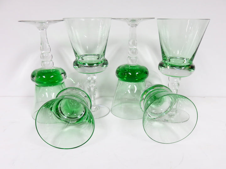 Green Tinted Wine Glasses
