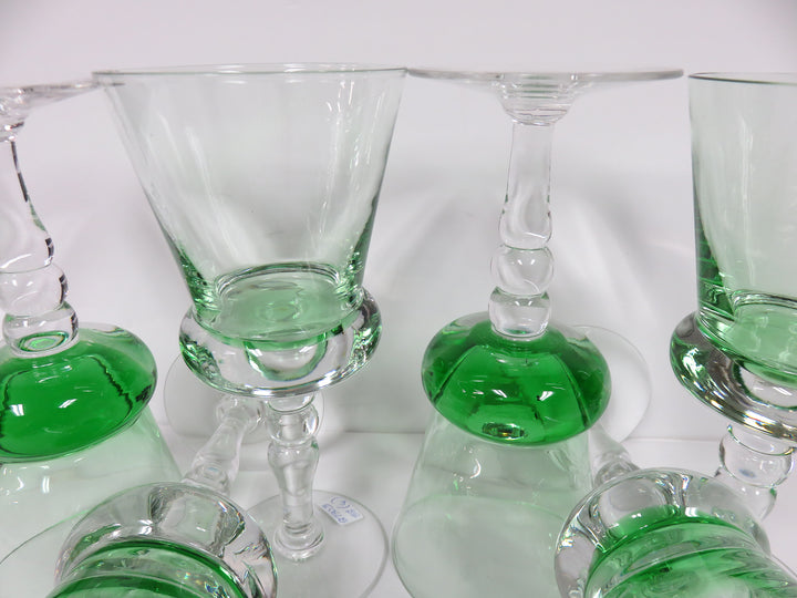 Green Tinted Wine Glasses