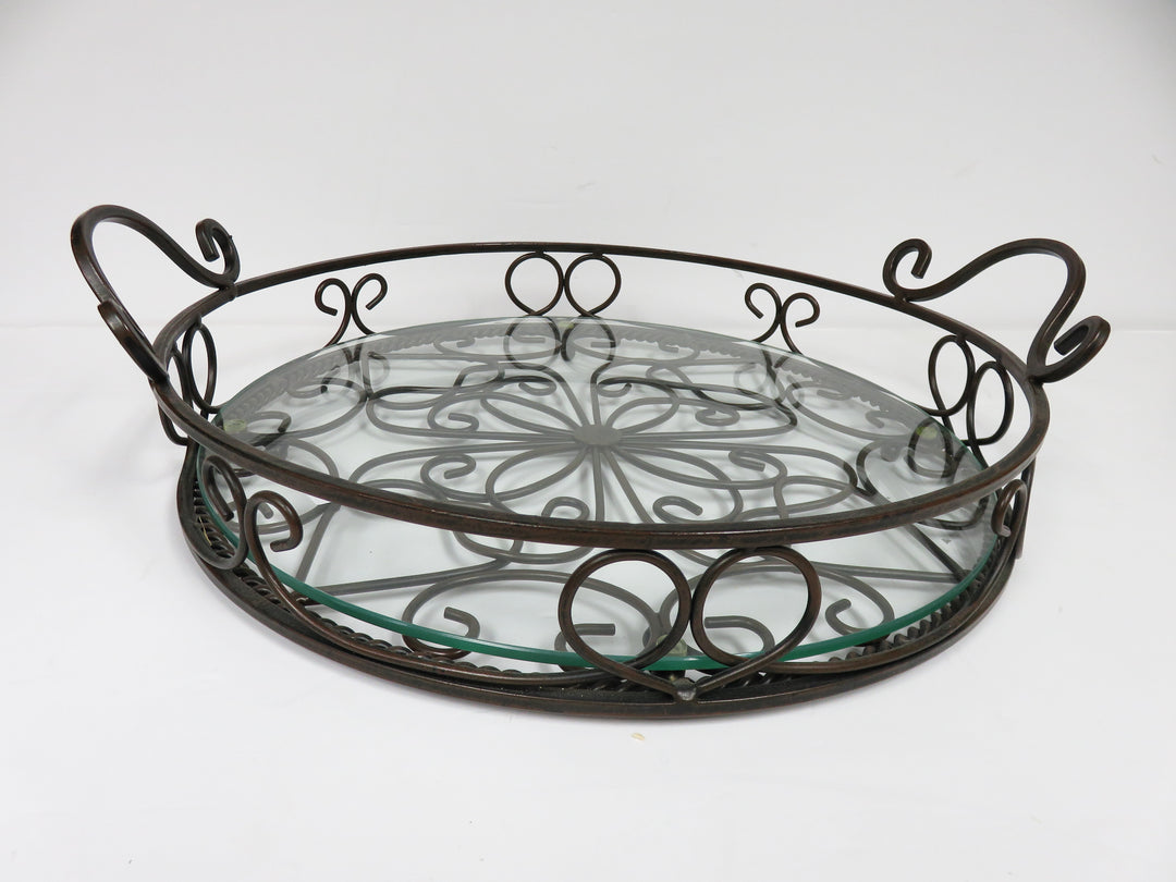 Glass and Metal Tray