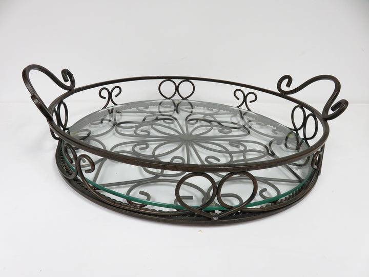 Glass and Metal Tray