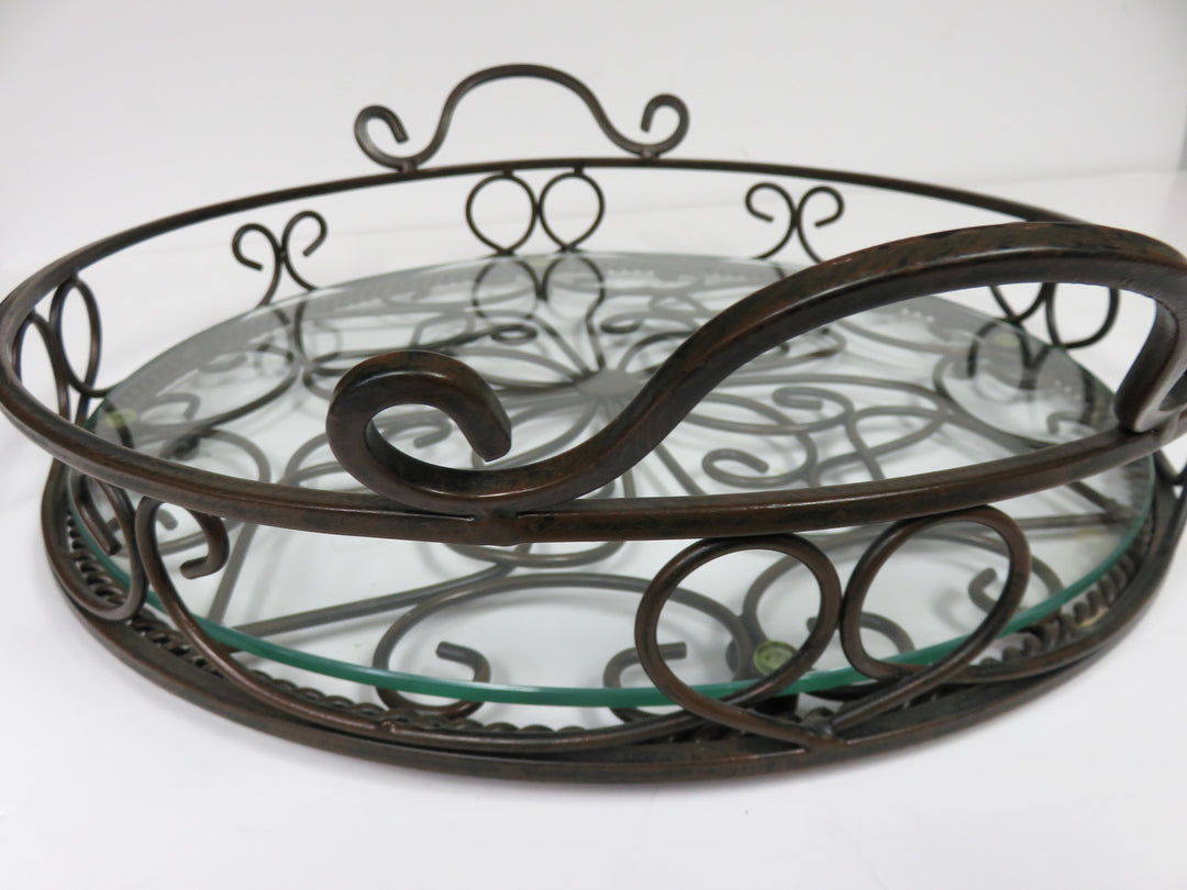 Glass and Metal Tray