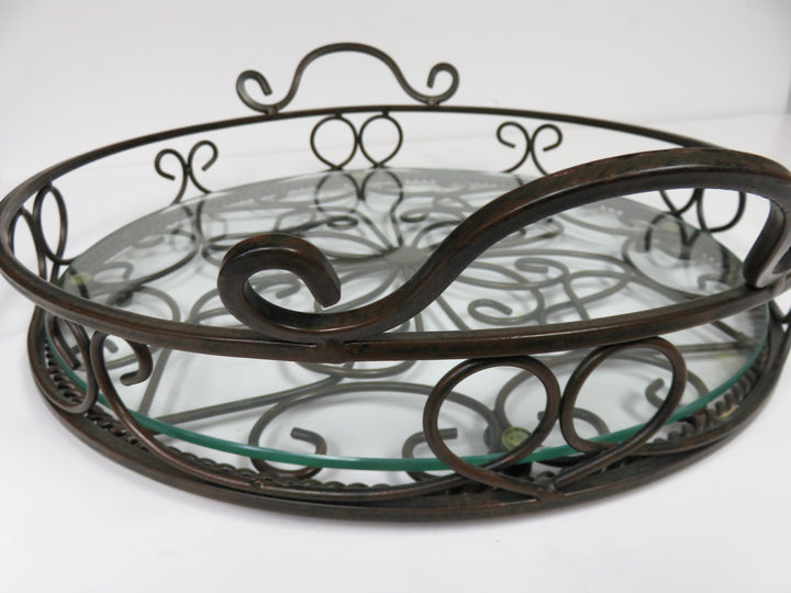 Glass and Metal Tray