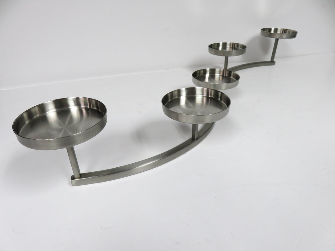Silver Curved Candleholder