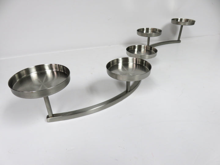 Silver Curved Candleholder