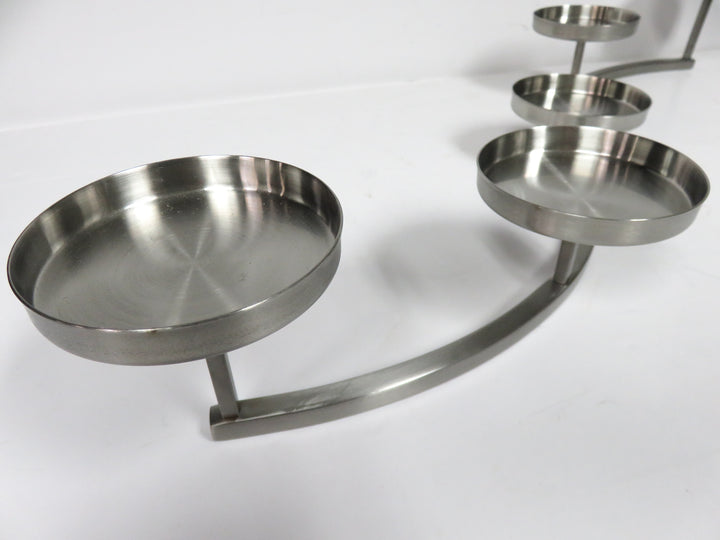 Silver Curved Candleholder