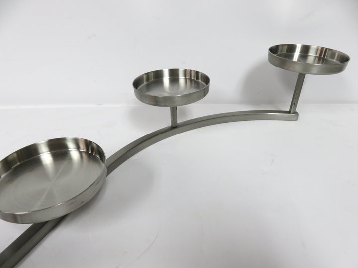 Silver Curved Candleholder