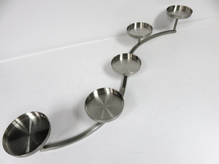 Silver Curved Candleholder