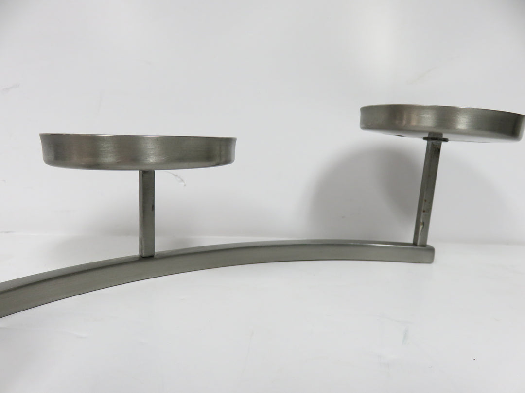 Silver Curved Candleholder