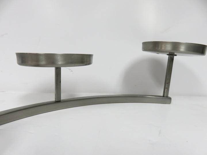 Silver Curved Candleholder