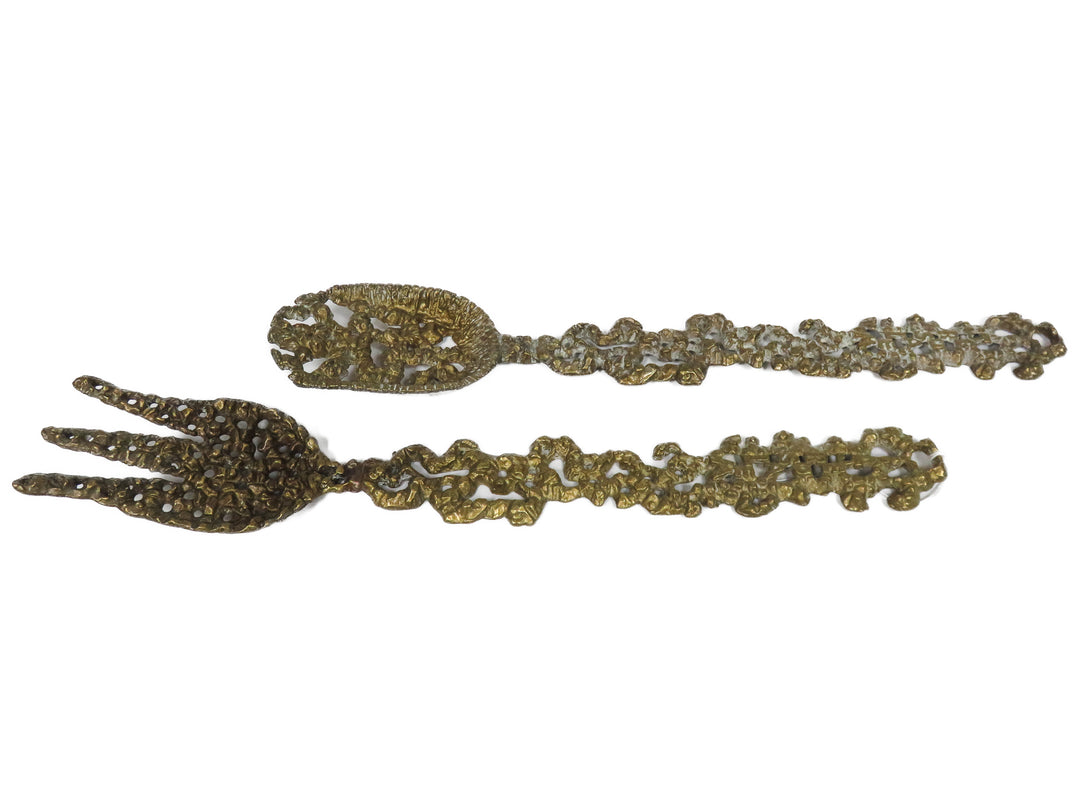 Decorative Brass Toned Serving Pieces