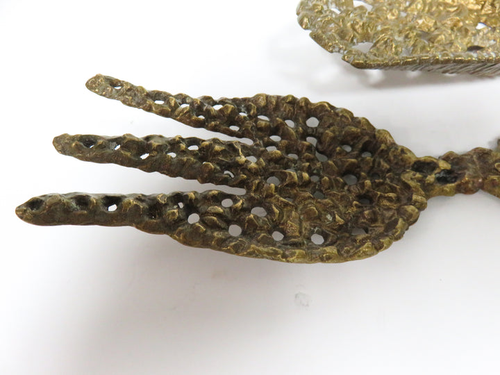 Decorative Brass Toned Serving Pieces