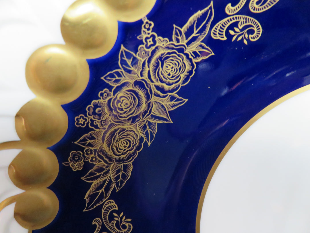 Vintage Porcelain Cobalt Platter