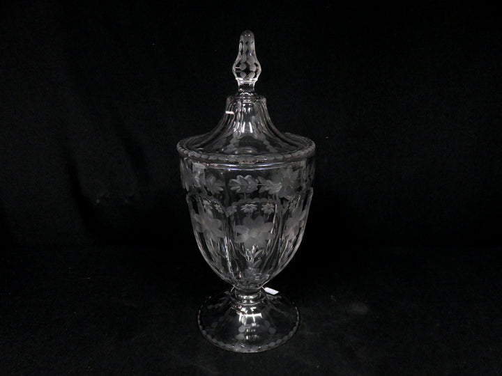 Pedestal Etched Candy Jar