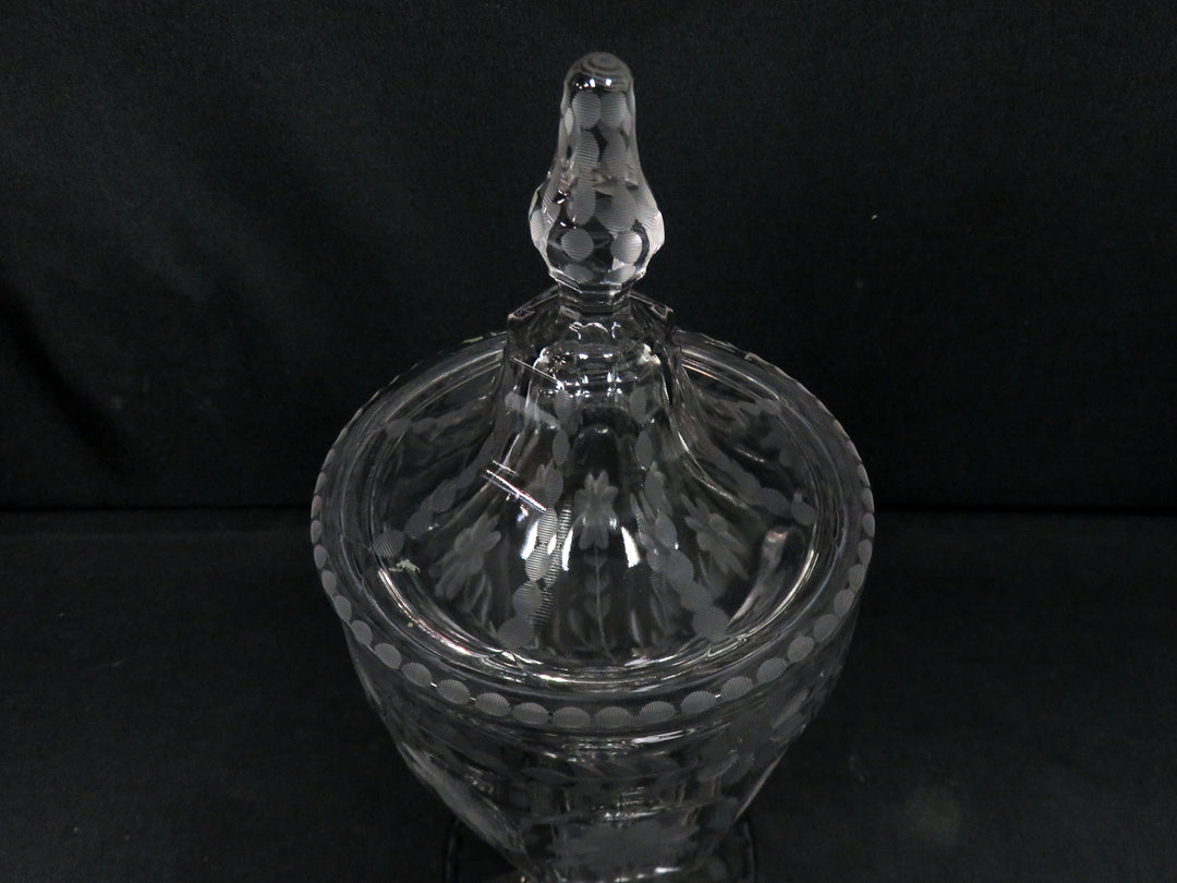Pedestal Etched Candy Jar