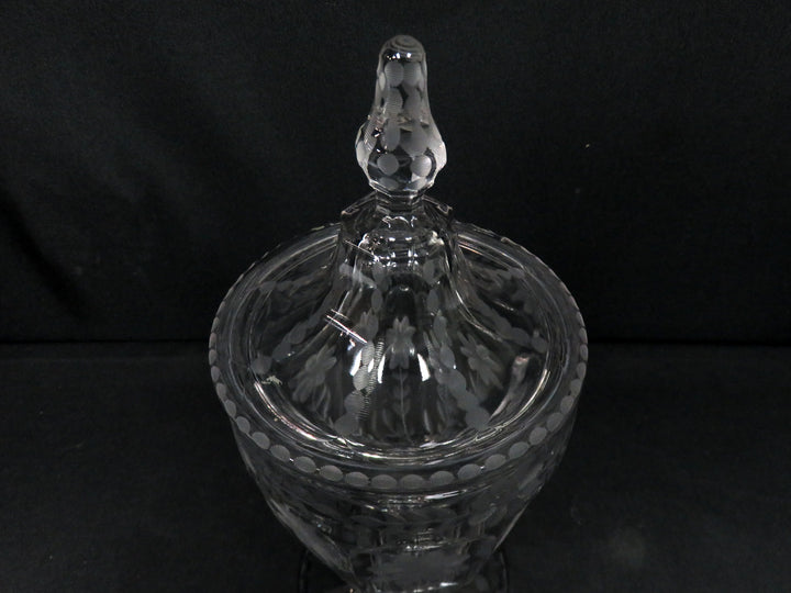 Pedestal Etched Candy Jar